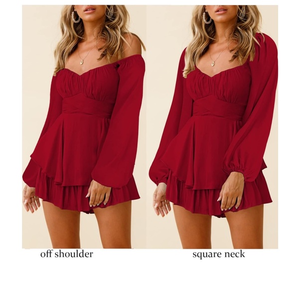 NWOT Fixmatti Women Ruffle Romper - Picture 4 of 5